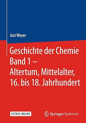 Geschichte der Chemie Band 1 – Altertum, Mittelalter, 16. bis 18. Jahrhundert (Repost)